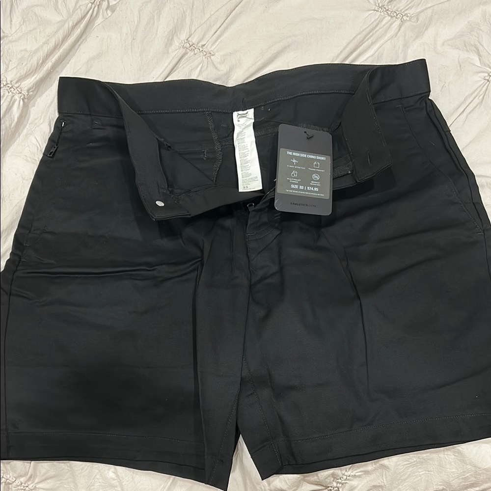 Fabletics Black Flat Front Shorts